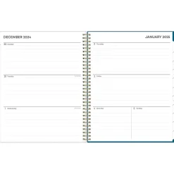 2025 Planners|Blue Sky 2025 Bakah Blue 8.5" x 11" Weekly & Monthly Planner, Plastic Cover, White/Blue (137261-25)