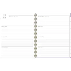 Academic Planners|Blue Sky 2024-2025 Belinda Selene Sienna Lilac 8.5" x 11" Academic Weekly & Monthly Planner, Plastic Cover, Purple/White