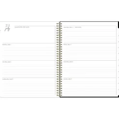 Academic Planners|Blue Sky 2024-2025 Belinda Selene Lucy 8.5" x 11" Academic Weekly & Monthly Planner, Black/Pink (144970)