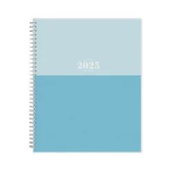 2025 Planners|Blue Sky 2025 Blue Block 8.5" x 11" Weekly & Monthly Planner, Plastic Cover, Blue (152253)