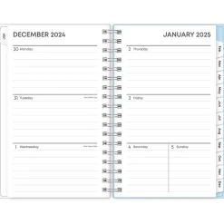 2025 Planners|Blue Sky 2025 Blue Block 3.63" x 6.13" Weekly & Monthly Planner, Plastic Cover, Blue/Light Blue (152251)