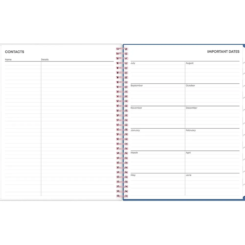 Academic Planners|Blue Sky 2024-2025 Brandice 8.5" x 11" Academic Weekly & Monthly Planner, Plastic Cover, Multicolor (146847)