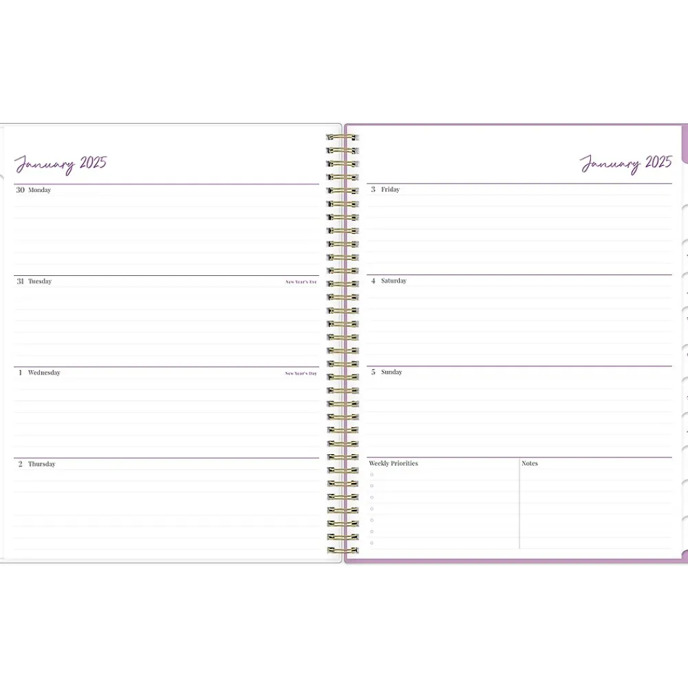 2025 Planners|Blue Sky 2025 Britt Mills Citrus Sunrise 8.5" x 11" Weekly & Monthly Planner, Plastic Cover, Multicolor (148026)