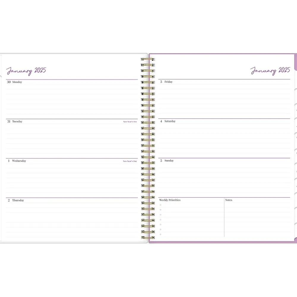 2025 Planners|Blue Sky 2025 Britt Mills Ella Bloom 8.5" x 11" Weekly & Monthly Planner, Plastic Cover, Multicolor (148037)