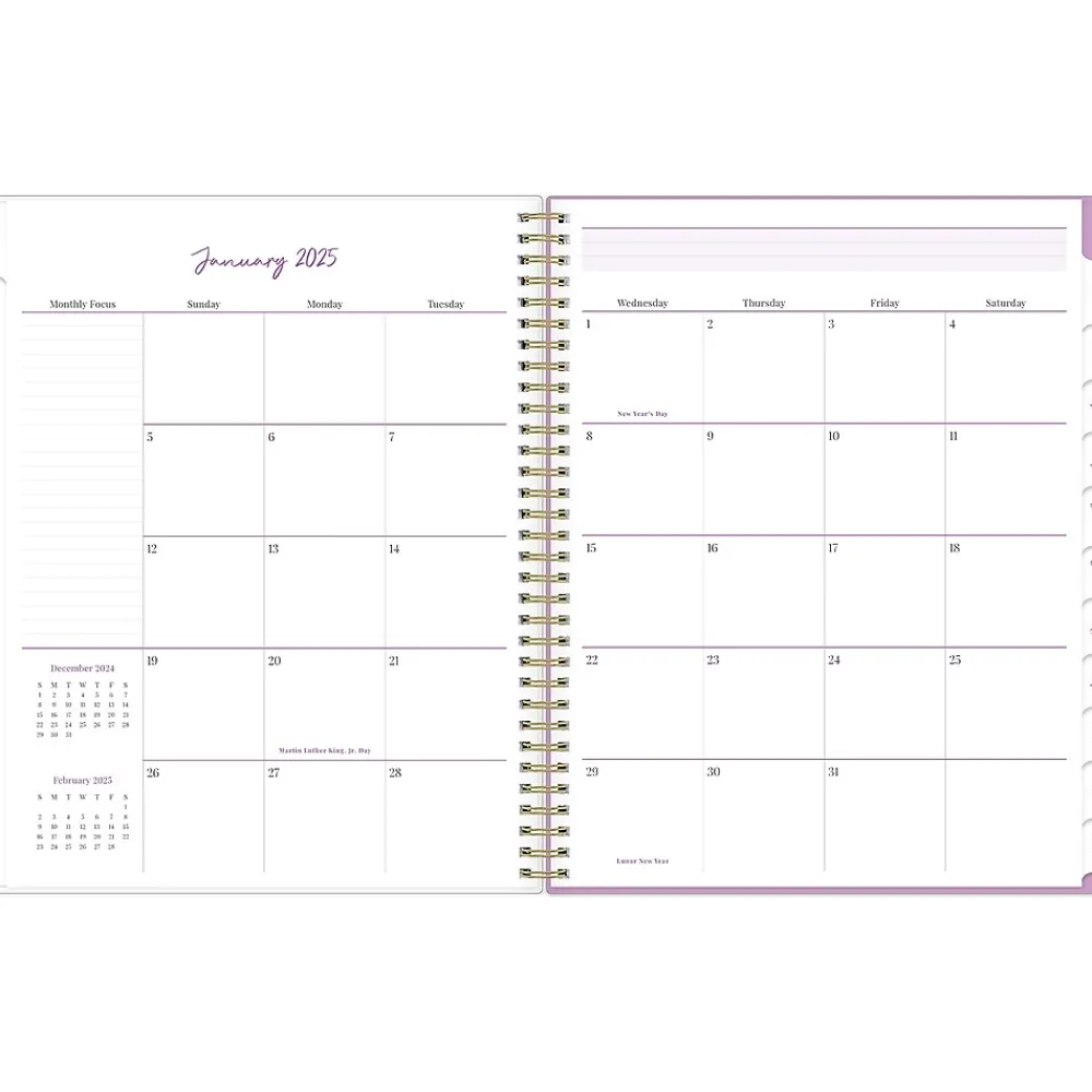 2025 Planners|Blue Sky 2025 Britt Mills Ella Bloom 8.5" x 11" Weekly & Monthly Planner, Plastic Cover, Multicolor (148037)