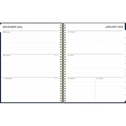 2025 Planners|Blue Sky 2025 Cheeyna 8.5" x 11" Weekly & Monthly Planner, Plastic Cover, Navy (147946)