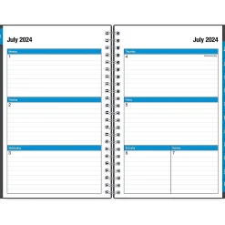 Academic Planners|Blue Sky 2024-2025 Collegiate 5" x 8" Academic Weekly & Monthly Planner, Plastic Cover, Gray (100139-A25)