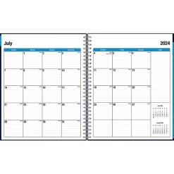 Academic Planners|Blue Sky 2024-2025 Collegiate 8" x 10" Academic Monthly Planner, Plastic Cover, Navy (148674-A25)