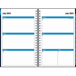 Academic Planners|Blue Sky 2024-2025 Collegiate Navy 5" x 8" Academic Weekly & Monthly Planner, Plastic Cover, Navy (148673-A25)