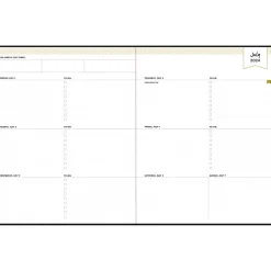 Academic Planners|Blue Sky 2024-2025 Day Designer 8" x 10" Academic Weekly & Monthly Planner, Black (144874)