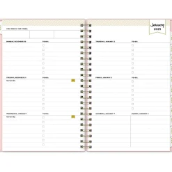 2025 Planners|Blue Sky 2025 Day Designer 5" x 8" Weekly & Monthly Planner, Plastic Cover, Blush (148147)