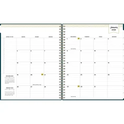 2025 Planners|Blue Sky 2025 Day Designer 8" x 10" Monthly Planner, Plastic Cover, Peacock (152222)