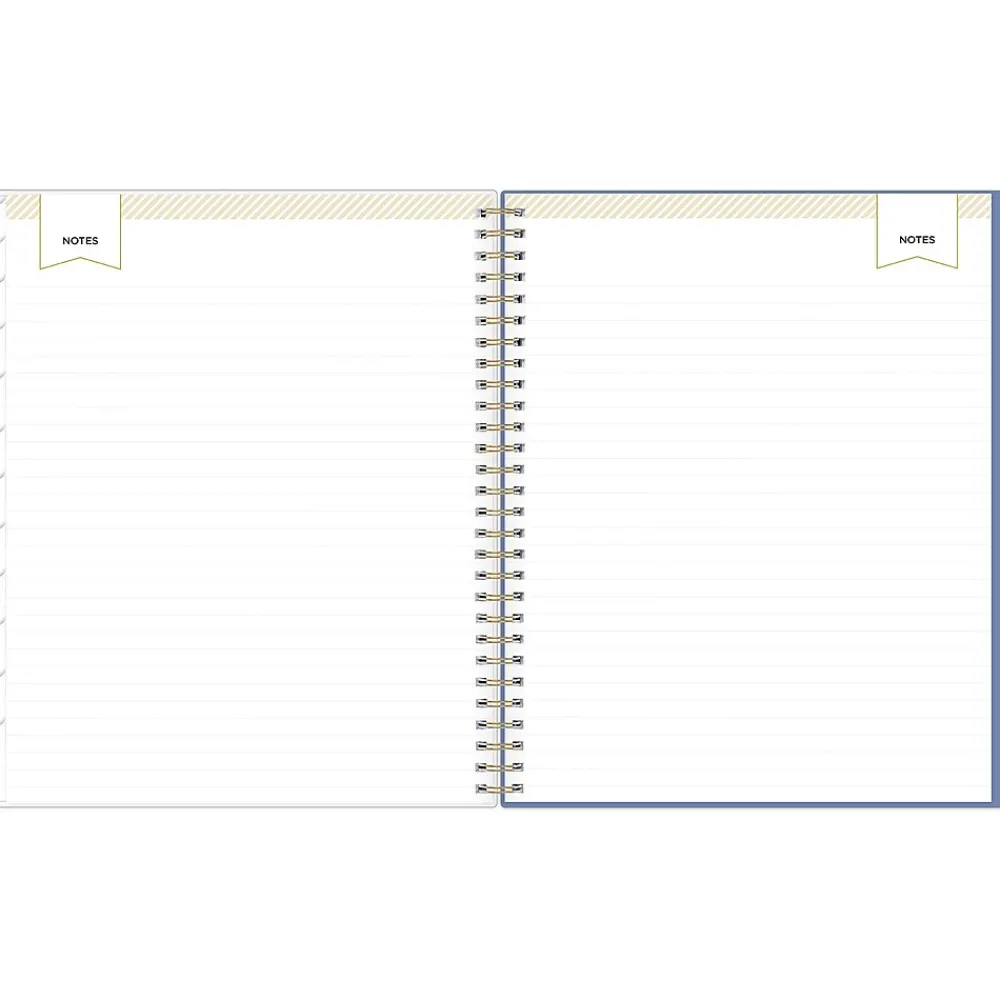 Academic Planners|Blue Sky 2024-2025 Day Designer Annabel 8" x 10" Academic Monthly Planner, Plastic Cover, Blue/White (144868)