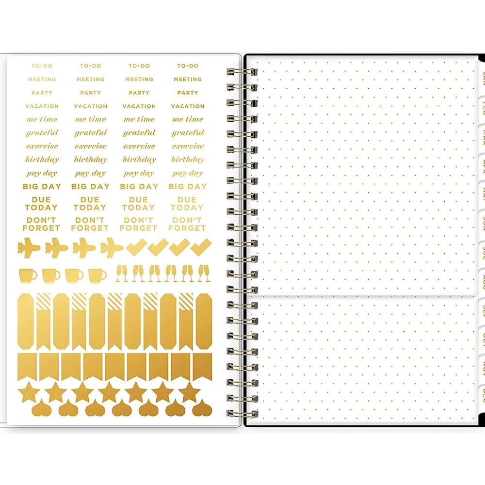 2025 Planners|Blue Sky 2025 Day Designer Austen Black 5" x 8" Weekly & Monthly Planner, Plastic Cover, Multicolor (148131)