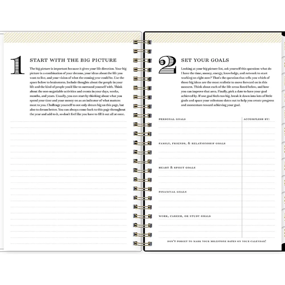 2025 Planners|Blue Sky 2025 Day Designer Austen Black 5" x 8" Weekly & Monthly Planner, Plastic Cover, Multicolor (148131)