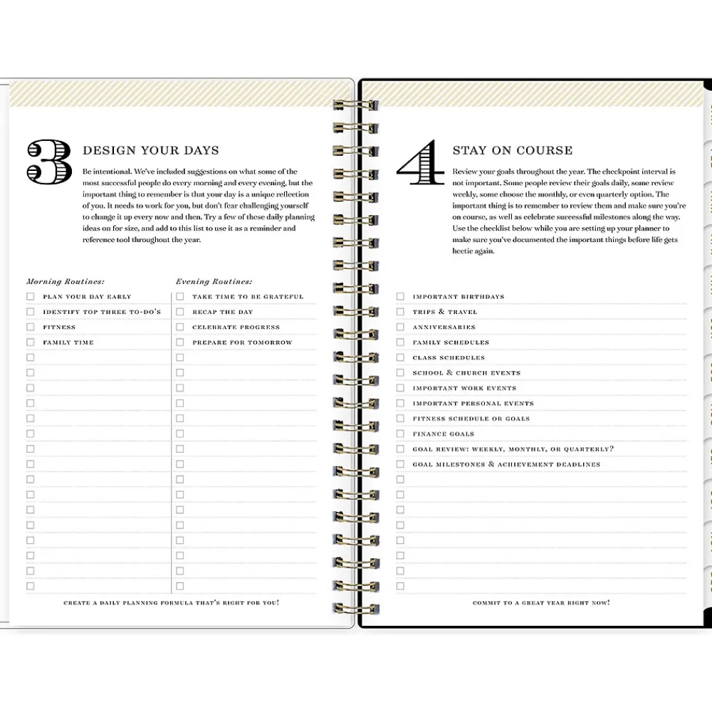 2025 Planners|Blue Sky 2025 Day Designer Austen Black 5" x 8" Weekly & Monthly Planner, Plastic Cover, Multicolor (148131)