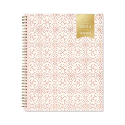 Academic Planners|Blue Sky 2024-2025 Day Designer Casa Bella 8.5" x 11" Academic Weekly & Monthly Planner, Plastic Cover, Coral/White (149832)