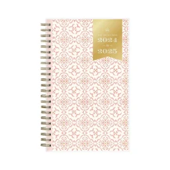Academic Planners|Blue Sky 2024-2025 Day Designer Casa Bella 5" x 8" Academic Weekly & Monthly Planner, Plastic Cover, Coral/White (149833)