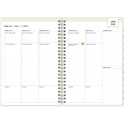 Academic Planners|Blue Sky 2024-2025 Day Designer Climbing Floral Mint 5.88" x 8.63" Academic Weekly & Monthly Planner, Plastic Cover