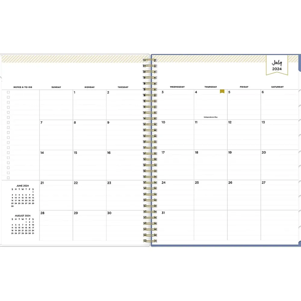 Academic Planners|Blue Sky 2024-2025 Day Designer Flutter 8.5" x 11" Academic Weekly & Monthly Planner, Plastic Cover, Multicolor (136685-A25)