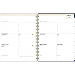 2025 Planners|Blue Sky 2025 Day Designer Peyton Navy 8.5" x 11" Weekly & Monthly Planner, Plastic Cover, Multicolor (103617-25)