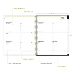 2025 Planners|Blue Sky 2025 Day Designer Peyton Navy 8.5