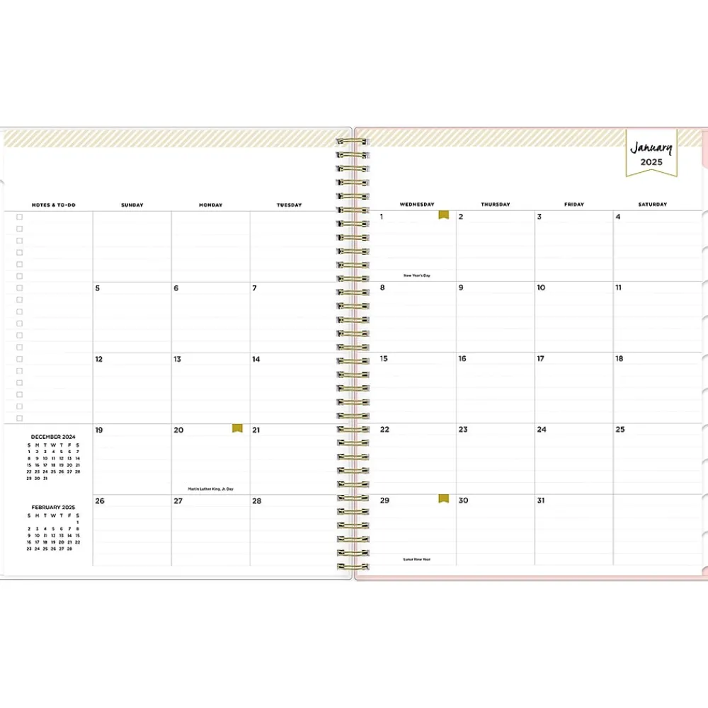 2025 Planners|Blue Sky 2025 Day Designer Roses Blush 8.5" x 11" Weekly & Monthly Planner, Plastic Cover, Multicolor (140092-25)