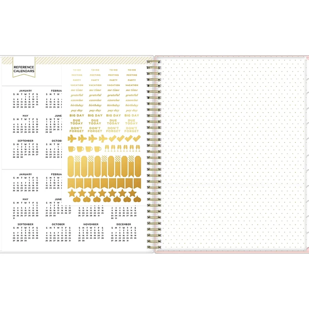 2025 Planners|Blue Sky 2025 Day Designer Roses Blush 8.5" x 11" Weekly & Monthly Planner, Plastic Cover, Multicolor (140092-25)