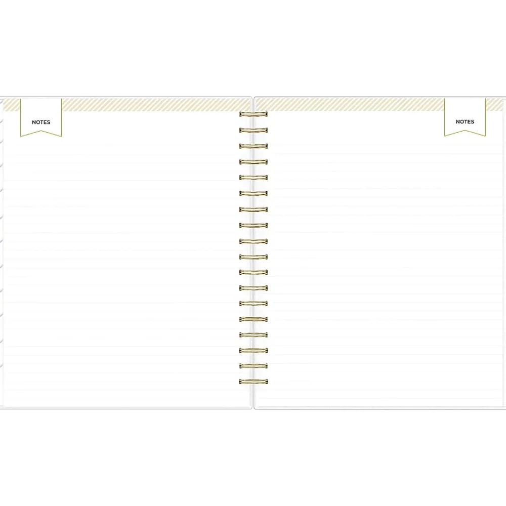 2025 Planners|Blue Sky 2025 Day Designer Rugby Stripe 8" x 10" Daily & Monthly Planner, Plastic Cover, Black/White (148120)
