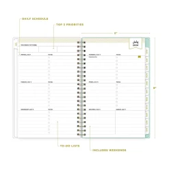Academic Planners|Blue Sky 2024-2025 Day Designer Secret Garden Mint 5