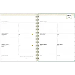 2025 Planners|Blue Sky 2025 Day Designer Secret Garden Mint Green 8.5" x 11" Weekly & Monthly Planner, Plastic Cover, Multicolor