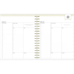 Academic Planners|Blue Sky 2024-2025 Day Designer Somerset Black 8" x 10" Academic Daily & Monthly Planner, Plastic Cover, Multicolor (144857)