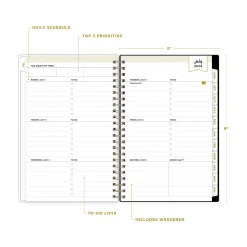 Academic Planners|Blue Sky 2024-2025 Day Designer Somerset Black 5