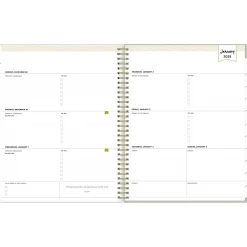 2025 Planners|Blue Sky 2025 Day Designer Tess 8.5" x 11" Weekly Planner, Plastic Cover, Tan/Off-White (148144)