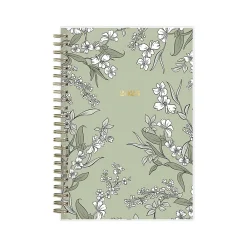 2025 Planners|Blue Sky 2025 Day Designer The Everygirl Tuberose 5" x 8" Weekly & Monthly Planner, Plastic Cover, Green/White (150776)
