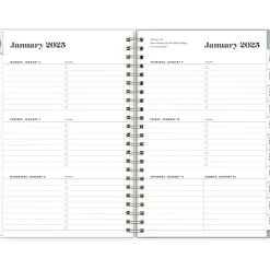 2025 Planners|Blue Sky 2025 Day Designer The Everygirl Tuberose 5" x 8" Weekly & Monthly Planner, Plastic Cover, Green/White (150776)