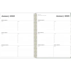 2025 Planners|Blue Sky 2025 Day Designer The Everygirl Tuberose 8.5" x 11" Weekly Planner, Plastic Cover, Green/White (150775)