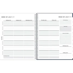 Academic Planners|Blue Sky 2024-2025 Decosta Blue 8.5" x 11" Academic Weekly & Monthly Student Planner, Plastic Cover (150459)