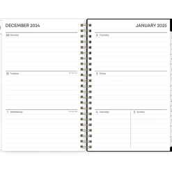 2025 Planners|Blue Sky 2025 Deelie 5" x 8" Weekly & Monthly Planner, Plastic Cover, Gray (152250)
