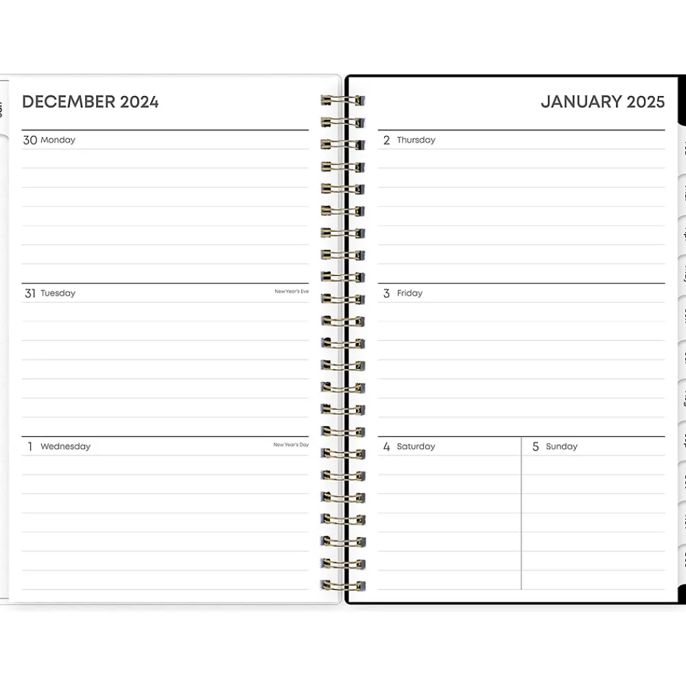 2025 Planners|Blue Sky 2025 Deelie 5" x 8" Weekly & Monthly Planner, Plastic Cover, Gray (152250)