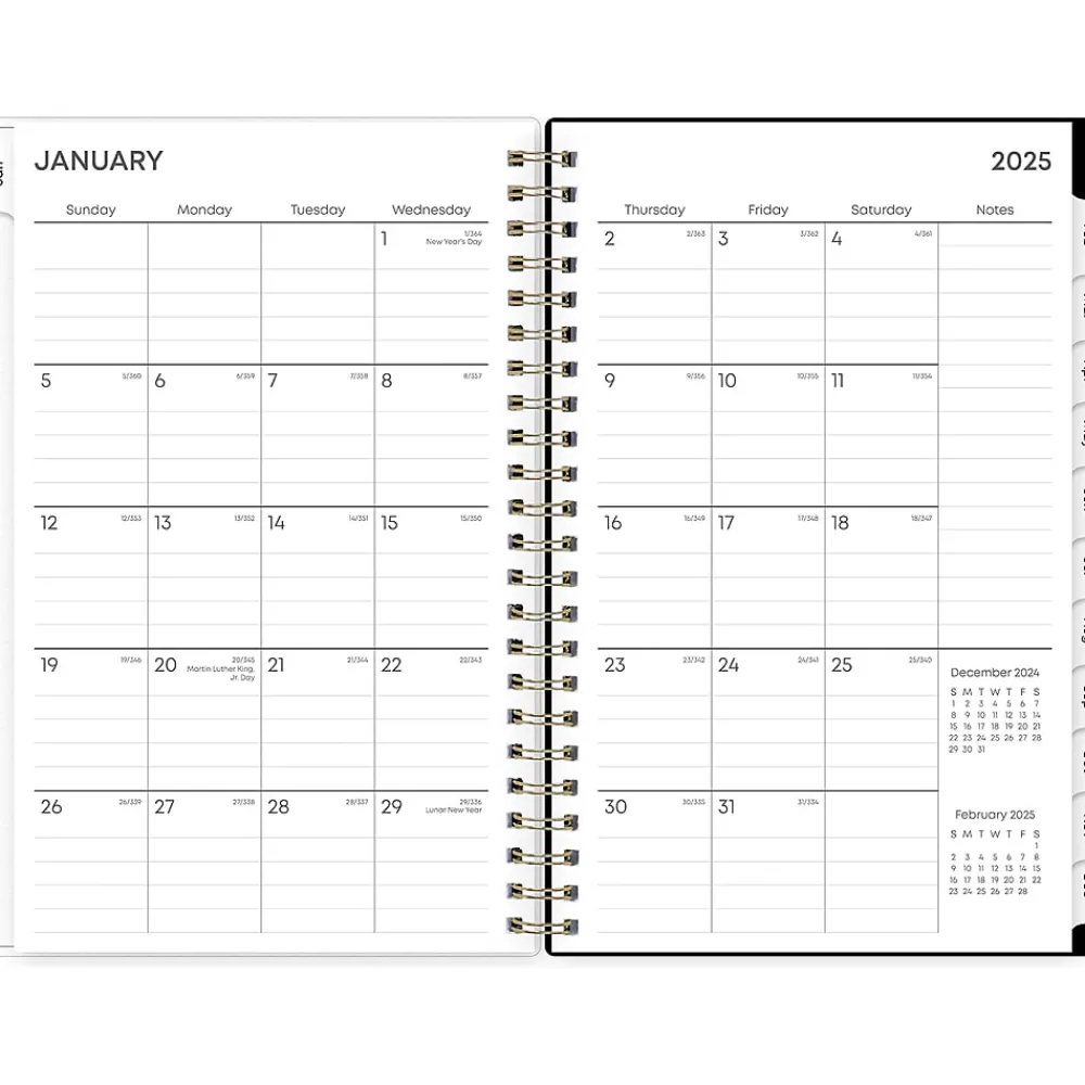 2025 Planners|Blue Sky 2025 Deelie 5" x 8" Weekly & Monthly Planner, Plastic Cover, Gray (152250)
