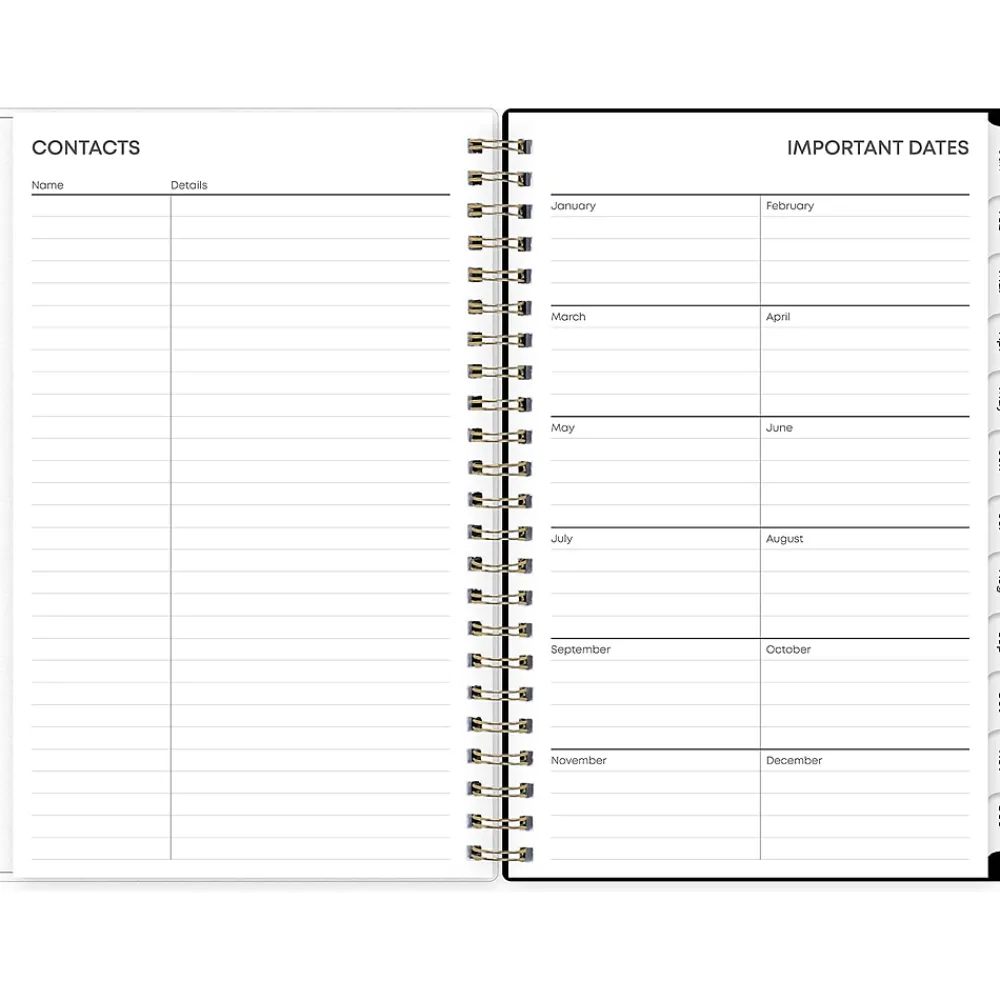 2025 Planners|Blue Sky 2025 Deelie 5" x 8" Weekly & Monthly Planner, Plastic Cover, Gray (152250)
