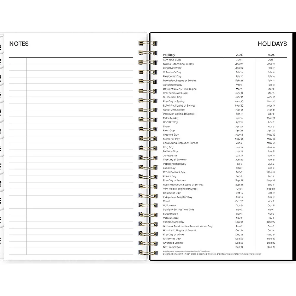 2025 Planners|Blue Sky 2025 Deelie 5" x 8" Weekly & Monthly Planner, Plastic Cover, Gray (152250)