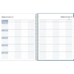 Academic Planners|Blue Sky 2024-2025 Ditsy Dapple Light 8.5" x 11" Academic Weekly & Monthly Teacher Planner, Plastic Cover, Multicolor