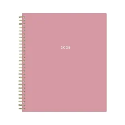 2025 Planners|Blue Sky 2025 Dusty Rose 8" x 10" Monthly Planner, Plastic Cover, Pink (148213)
