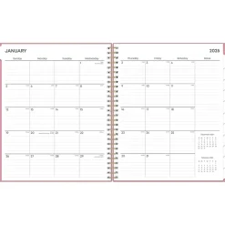 2025 Planners|Blue Sky 2025 Dusty Rose 8" x 10" Monthly Planner, Plastic Cover, Pink (148213)