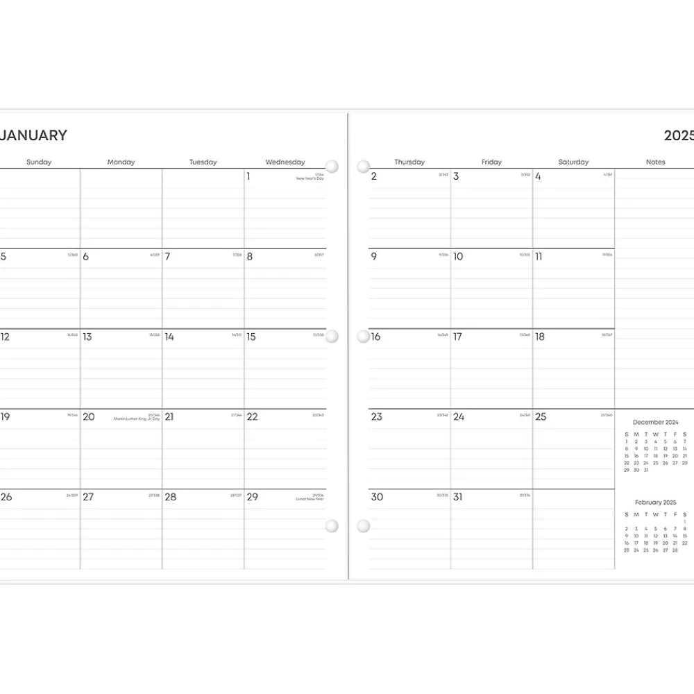 2025 Planners|Blue Sky 2025 Effine 8.5" x 11" Monthly Planner, Plastic Cover, Green (147940)