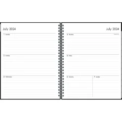 Academic Planners|Blue Sky 2024-2025 Enterprise 7" x 9" Academic Weekly & Monthly Planner, Plastic Cover, Black (131982-A25)