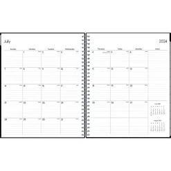 Academic Planners|Blue Sky 2024-2025 Enterprise 8" x 10" Academic Monthly Planner, Plastic Cover, Black (130615-A25)