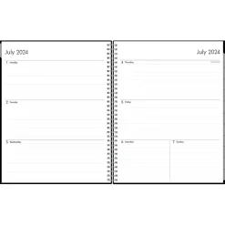 Academic Planners|Blue Sky 2024-2025 Enterprise 8.5" x 11" Academic Weekly & Monthly Planner, Plastic Cover, Black (130609-A25)